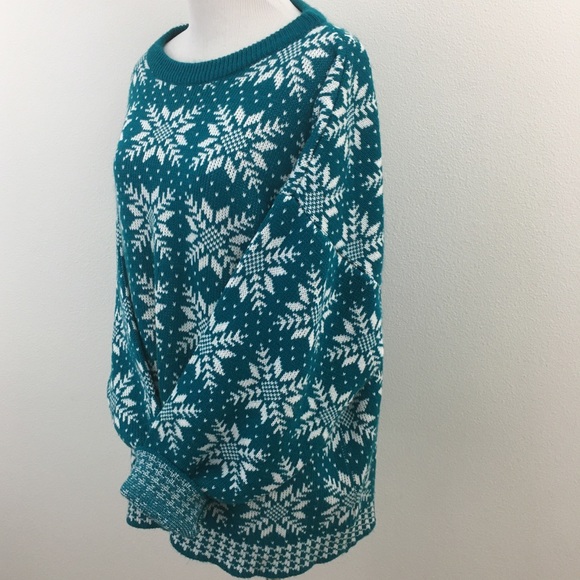 Teal & Snowflake Sweater - Picture 6 of 12